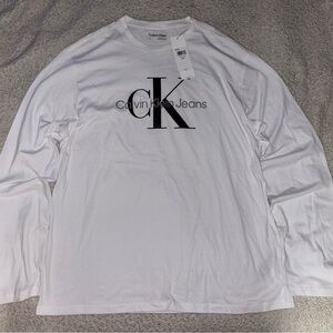 Calvin Klein Jeans White Long Sleeve Tee